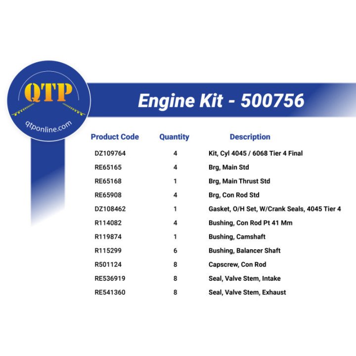 John Deere 6R John Deere 4045H Tier 4 Engines DZ109764