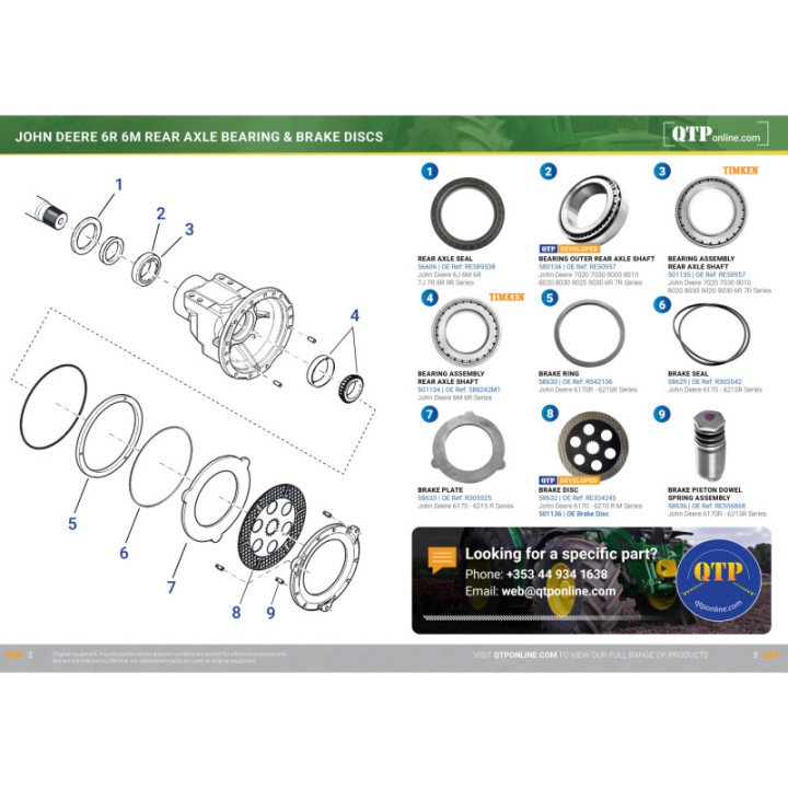 John Deere 6R 56606 - Rear Axle Seal