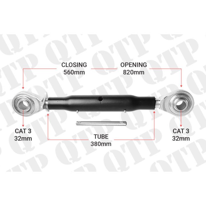 QTP | Top Link Cat 3 3 Ball Ball 380mm Heavy Duty | BB33380 | S16840
