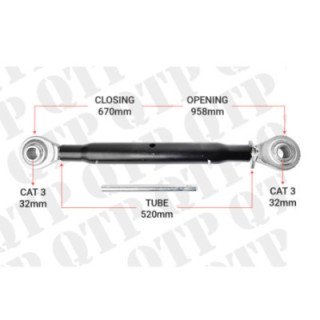 QTP |Top Link Cat 3 3 Ball Ball 520 mm Heavy Duty |BB33520 |