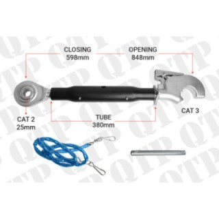 John Deere 6R BH23380 - Heavy Duty Top Link Cat 2 3 Ball Hook 380mm