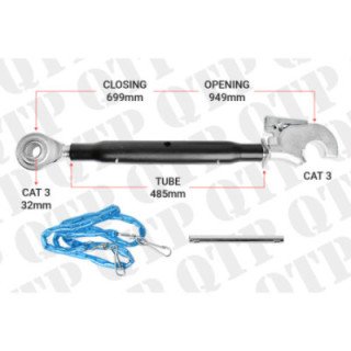 QTP | top Link Cat 3 3 Ball Hook 485mm Heavy Duty
