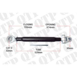 QTP | Top Link Cat 30mm 3 Knuckle Ball 520mm Heavy Duty | KB303520