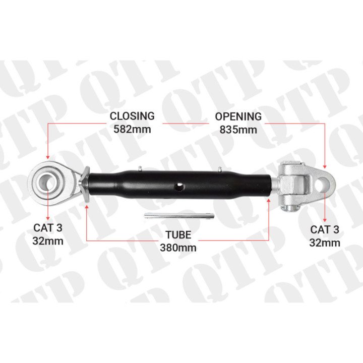 QTP | Top Link Cat 3 3 Knuckle Ball 380mm Heavy Duty | KB33380 | S28207