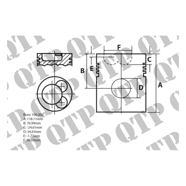 Piston et segment
